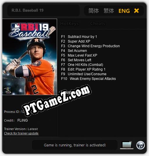 R.B.I. Baseball 19: Cheats, Trainer +10 [FLiNG]