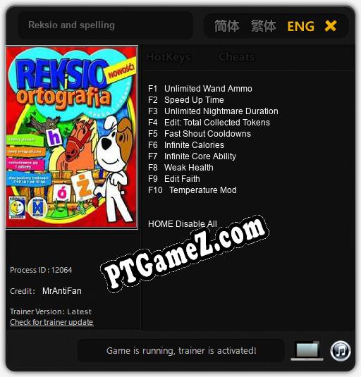 Reksio and spelling: Treinador (V1.0.16)
