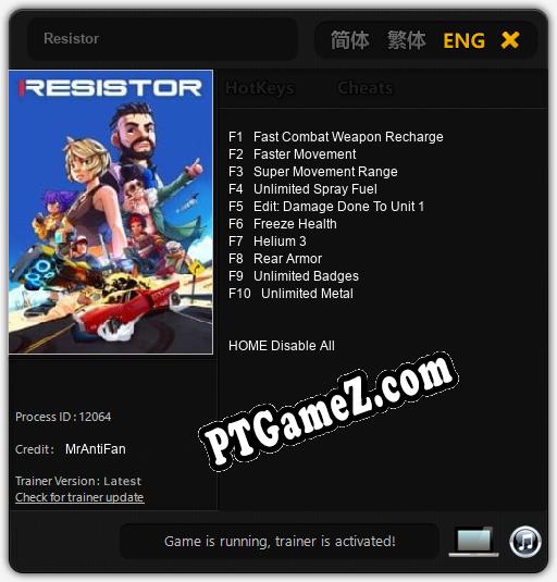Resistor: Trainer +10 [v1.9]