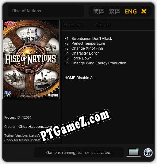 Rise of Nations: Cheats, Trainer +6 [CheatHappens.com]