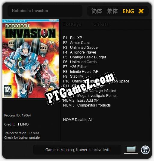 Robotech: Invasion: Trainer +15 [v1.3]