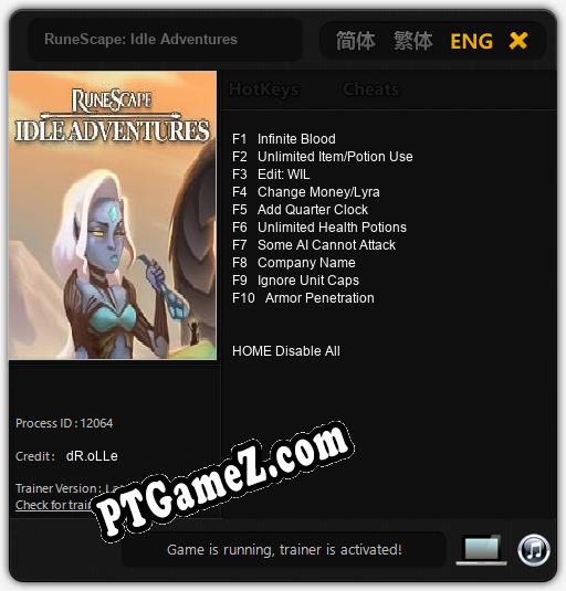 RuneScape: Idle Adventures: Treinador (V1.0.43)