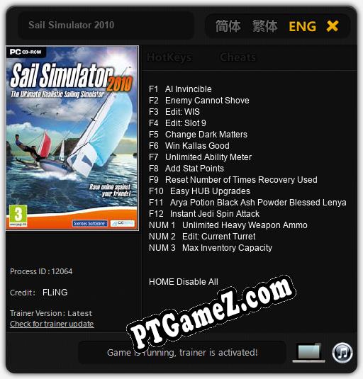 Treinador liberado para Sail Simulator 2010 [v1.0.9]
