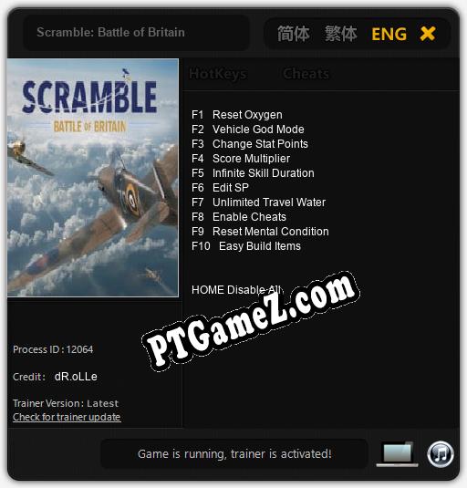 Scramble: Battle of Britain: Trainer +10 [v1.3]