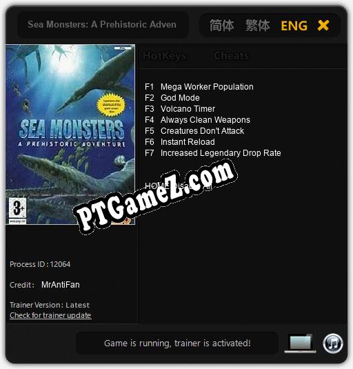 Sea Monsters: A Prehistoric Adventure: Cheats, Trainer +7 [MrAntiFan]