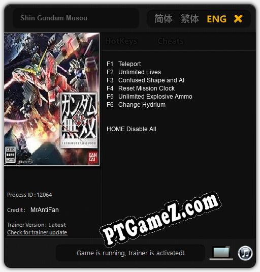 Shin Gundam Musou: Cheats, Trainer +6 [MrAntiFan]