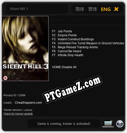 Silent Hill 3: Treinador (V1.0.46)