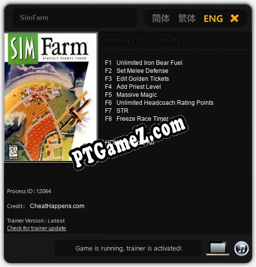 Treinador liberado para SimFarm [v1.0.4]