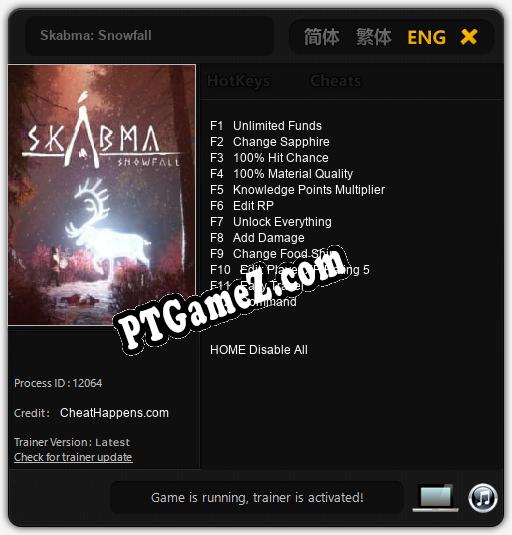 Treinador liberado para Skabma: Snowfall [v1.0.6]