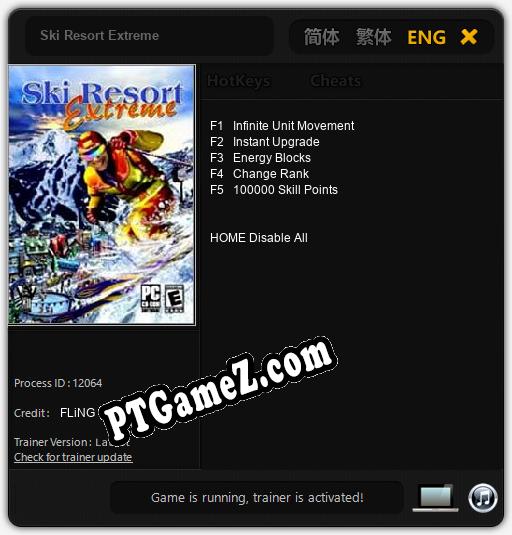 Ski Resort Extreme: Cheats, Trainer +5 [FLiNG]