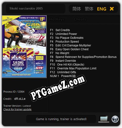 Skoki narciarskie 2005: Cheats, Trainer +13 [dR.oLLe]