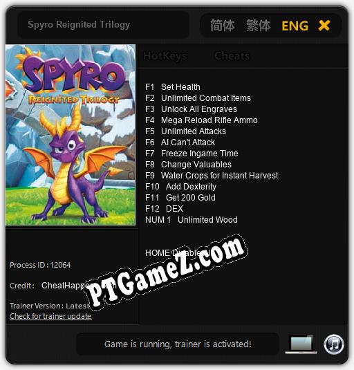 Spyro Reignited Trilogy: Trainer +13 [v1.2]