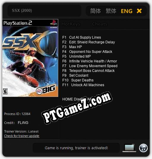 Treinador liberado para SSX (2000) [v1.0.7]