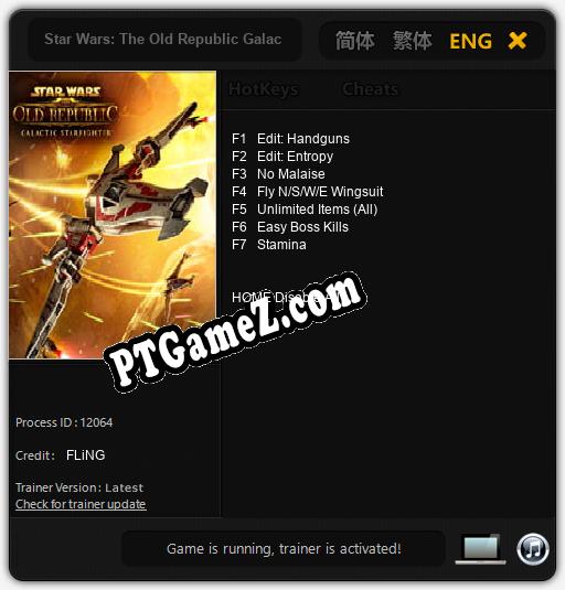 Star Wars: The Old Republic Galactic Starfighter: Cheats, Trainer +7 [FLiNG]