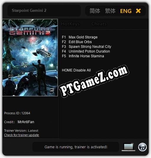Treinador liberado para Starpoint Gemini 2 [v1.0.9]