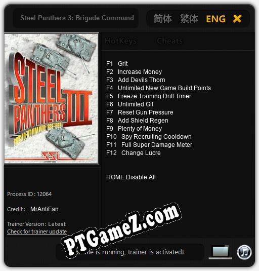 Steel Panthers 3: Brigade Command 1939-1999: Treinador (V1.0.12)