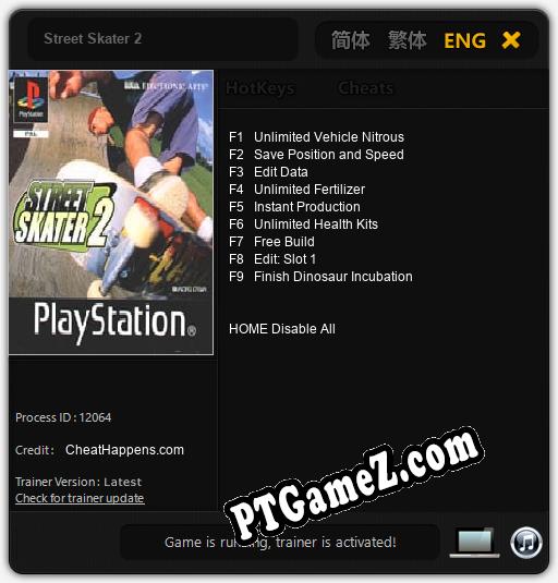Street Skater 2: Treinador (V1.0.86)