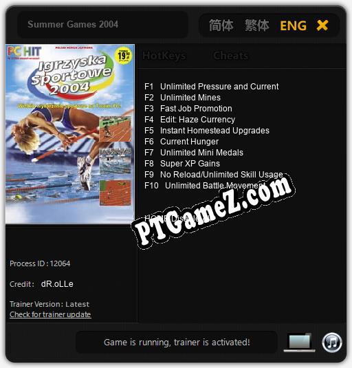 Summer Games 2004: Treinador (V1.0.13)