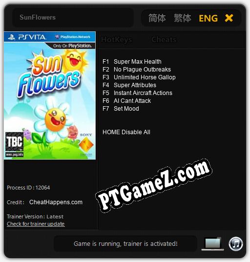 SunFlowers: Treinador (V1.0.64)