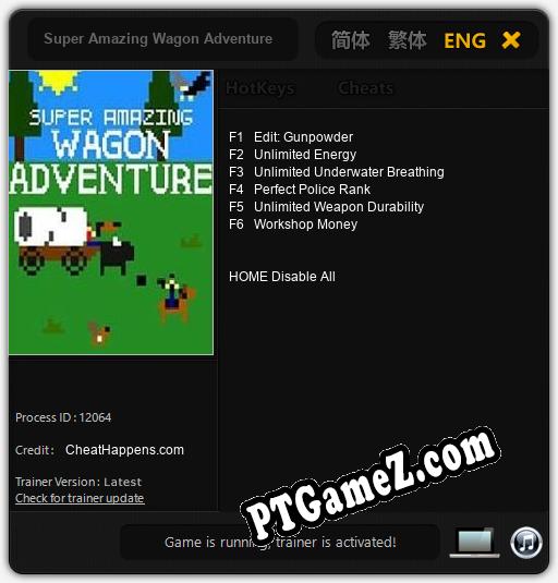 Super Amazing Wagon Adventure: Treinador (V1.0.46)