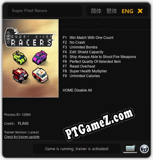 Super Pixel Racers: Treinador (V1.0.91)