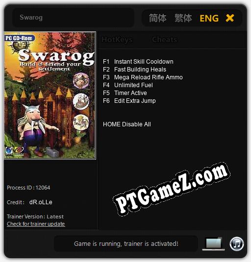Treinador liberado para Swarog [v1.0.2]