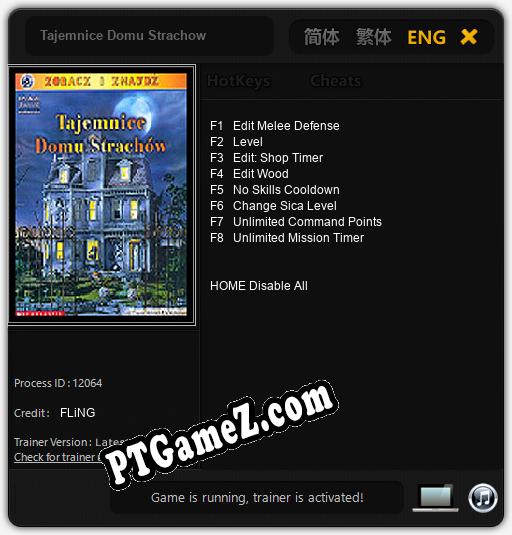Tajemnice Domu Strachow: Cheats, Trainer +8 [FLiNG]
