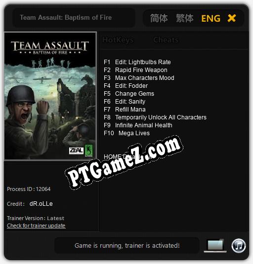 Team Assault: Baptism of Fire: Cheats, Trainer +10 [dR.oLLe]