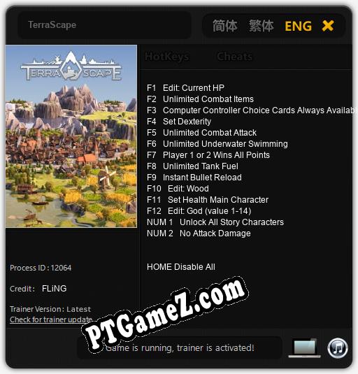 TerraScape: Cheats, Trainer +14 [FLiNG]