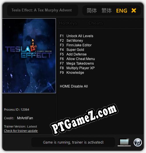 Tesla Effect: A Tex Murphy Adventure: Cheats, Trainer +9 [MrAntiFan]