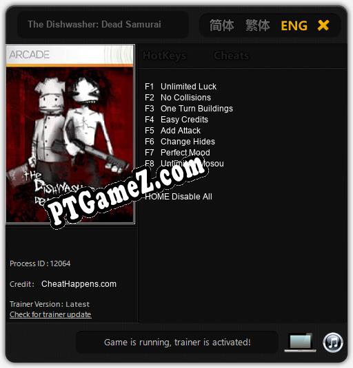 The Dishwasher Dead Samurai Cheats, Trainer +8