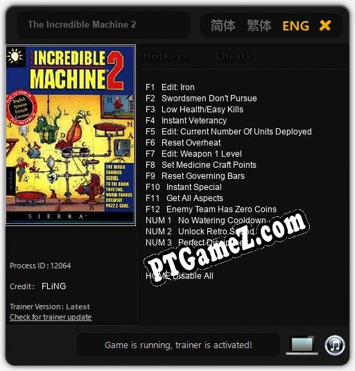 The Incredible Machine 2: Treinador (V1.0.39)