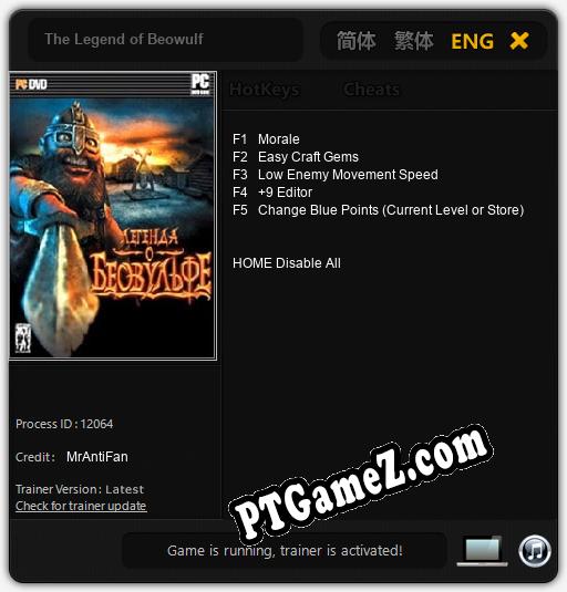 The Legend of Beowulf: Trainer +5 [v1.8]
