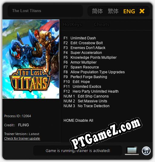 The Lost Titans: Treinador (V1.0.10)