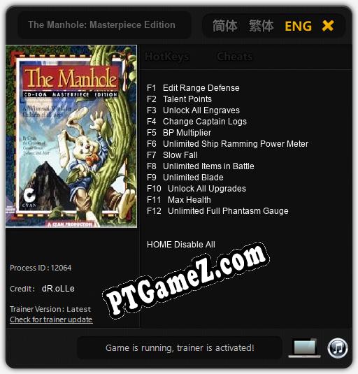The Manhole: Masterpiece Edition: Cheats, Trainer +12 [dR.oLLe]