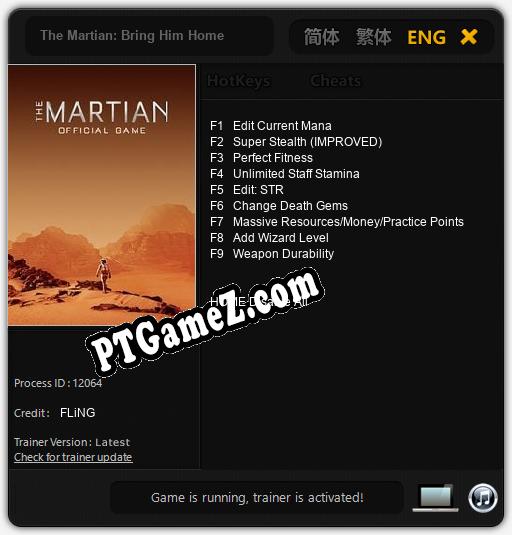 The Martian: Bring Him Home: Cheats, Trainer +9 [FLiNG]