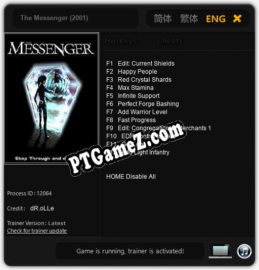 Treinador liberado para The Messenger (2001) [v1.0.3]