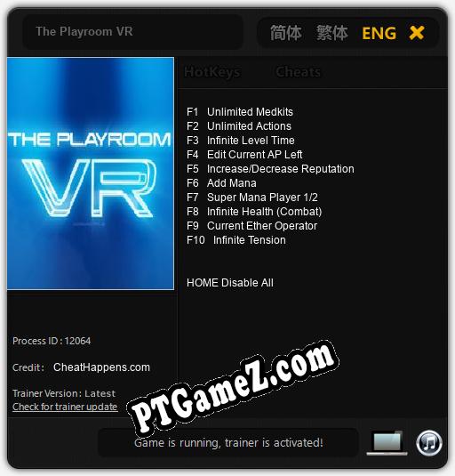 The Playroom VR: Treinador (V1.0.57)