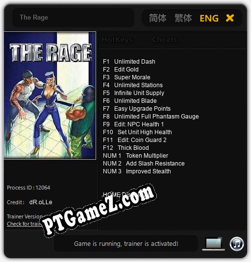 Treinador liberado para The Rage [v1.0.7]