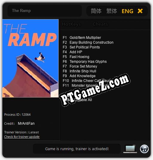 Treinador liberado para The Ramp [v1.0.8]