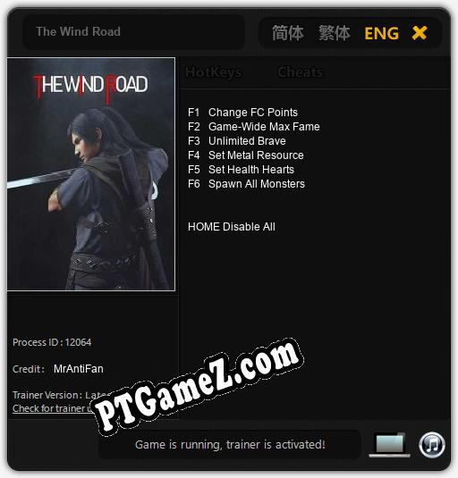 Treinador liberado para The Wind Road [v1.0.8]