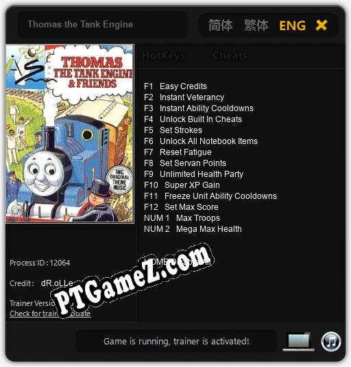Treinador liberado para Thomas the Tank Engine [v1.0.2]