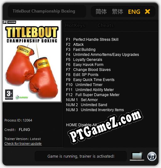 TitleBout Championship Boxing: Treinador (V1.0.81)