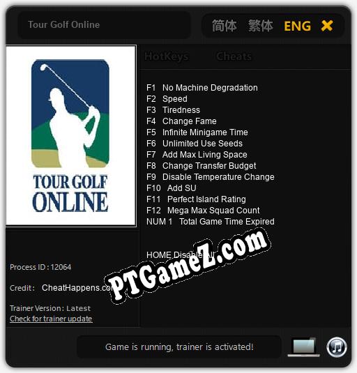 Tour Golf Online: Treinador (V1.0.35)