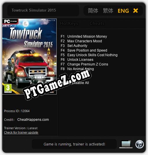Towtruck Simulator 2015: Treinador (V1.0.89)