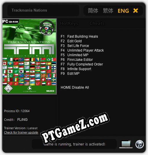 Treinador liberado para Trackmania Nations [v1.0.2]