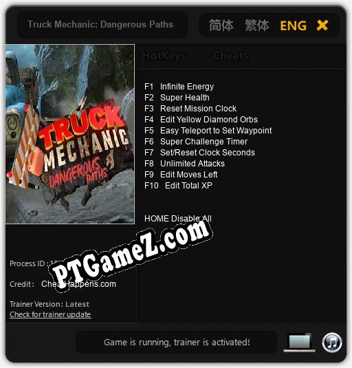 Truck Mechanic: Dangerous Paths: Treinador (V1.0.94)