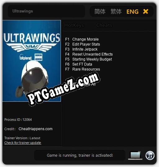 Treinador liberado para Ultrawings [v1.0.3]