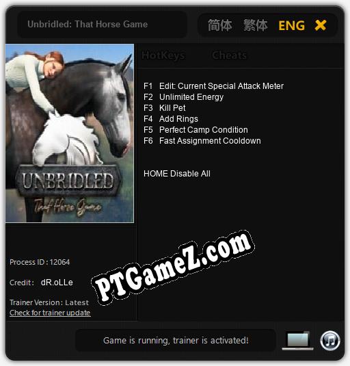 Unbridled: That Horse Game: Cheats, Trainer +6 [dR.oLLe]