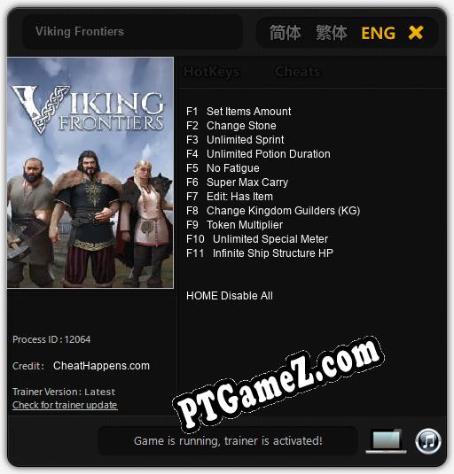 Treinador liberado para Viking Frontiers [v1.0.7]